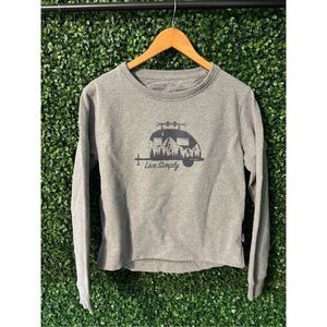 Patagonia Gray Uprisal Crewneck Women’s Sz Small Logo
